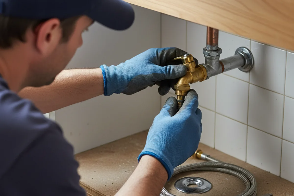 Shutoff valve and fitting work during Emergency Plumbing in Elkfork
